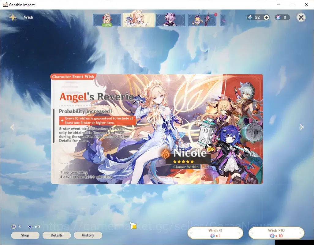 Genshin Impact Accounts ASIA|AR 20|1 Limited+2 (*5Standard)|Nicole|Tighnar image 9