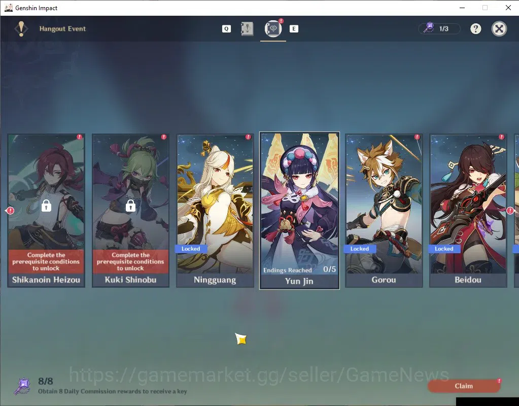 Genshin Impact Accounts Others Asia|AR 55|1 Limited (Mavuika) 2 Char Standard(Mona,keqing)|Male MC|Take Mail|Check SS(GI7345) 19