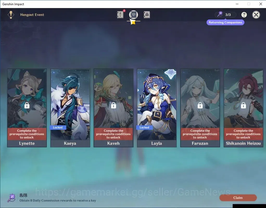 Genshin Impact Accounts Asia|AR 56|6 Limit +6(*5Wep)|(Raiden,Clorinde)+Sig image 14