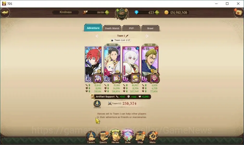 The Seven Deadly Sins: Grand Cross Accounts Endgame Global|3,1M CC|35 LS+423 DM|3 LR+2 UR+Collab 14