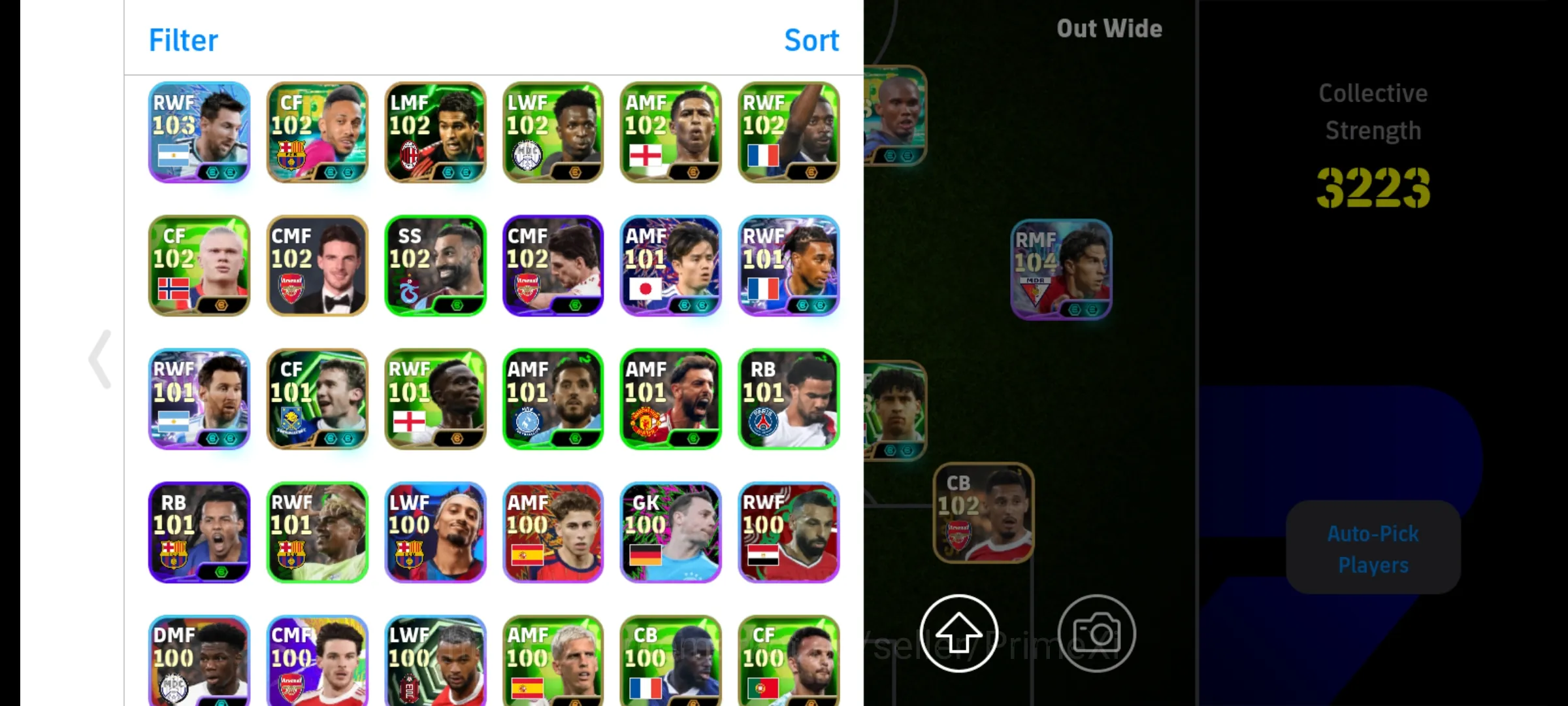 Buy eFootball Accounts - ANDROID | PW 3223 | 1105 COINS