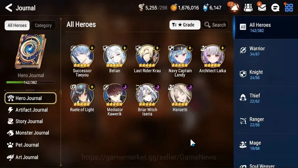 Epic Seven Accounts Limited Hero GLOBAL Verif|New Era|ML(Harsetti,Belian,RueleOfLight,BW Iseria,etc)+Rinak,TA Coli,etc|Poh 6