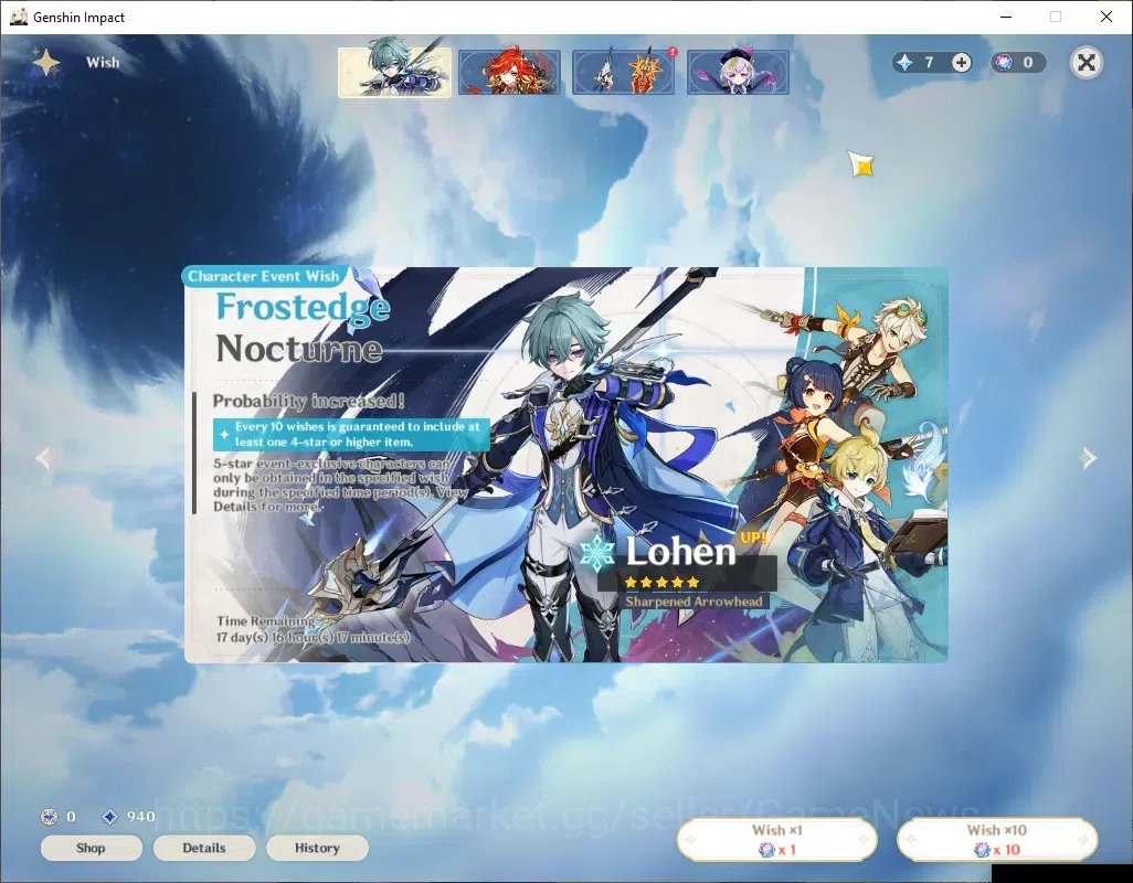 Genshin Impact Accounts ASIA|AR 55|Rate ON|5 Limited + 2 (*5Weap)|Chasca+S image 12