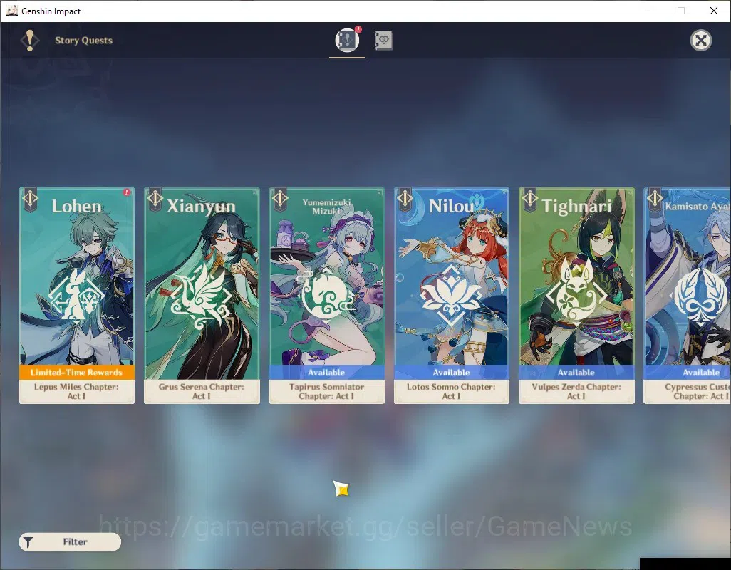 Genshin Impact Accounts ASIA|AR 55|Rate ON|5 Limited + 2 (*5Weap)|Chasca+S image 18
