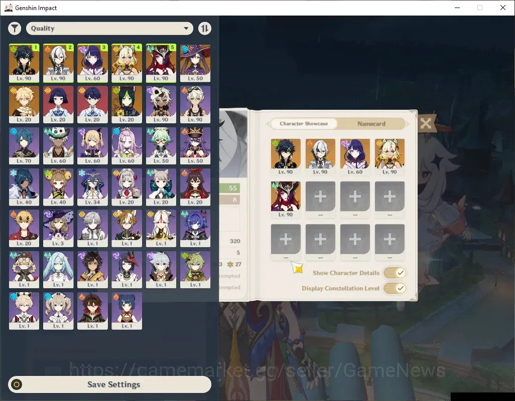 Genshin Impact Accounts ASIA|AR 55|Rate ON|5 Limited + 2 (*5Weap)|Chasca+S image 2