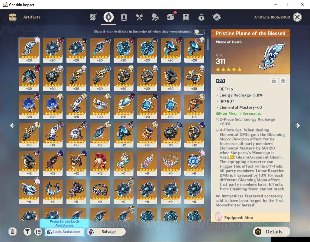 Genshin Impact Accounts ASIA|AR 55|Rate ON|5 Limited + 2 (*5Weap)|Chasca+S image 6