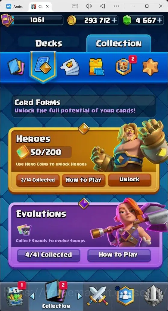 Clash Royale Accounts Mobile |Trophy 7214|4 EVO Cards|1 Hero Card|4667 G image 14