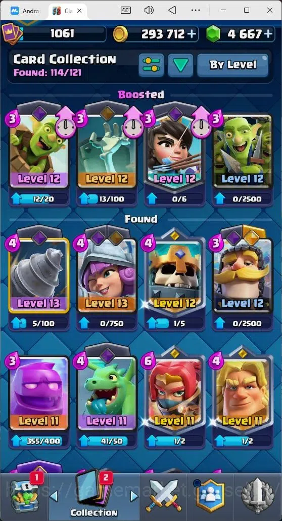 Clash Royale Accounts Mobile |Trophy 7214|4 EVO Cards|1 Hero Card|4667 G image 3