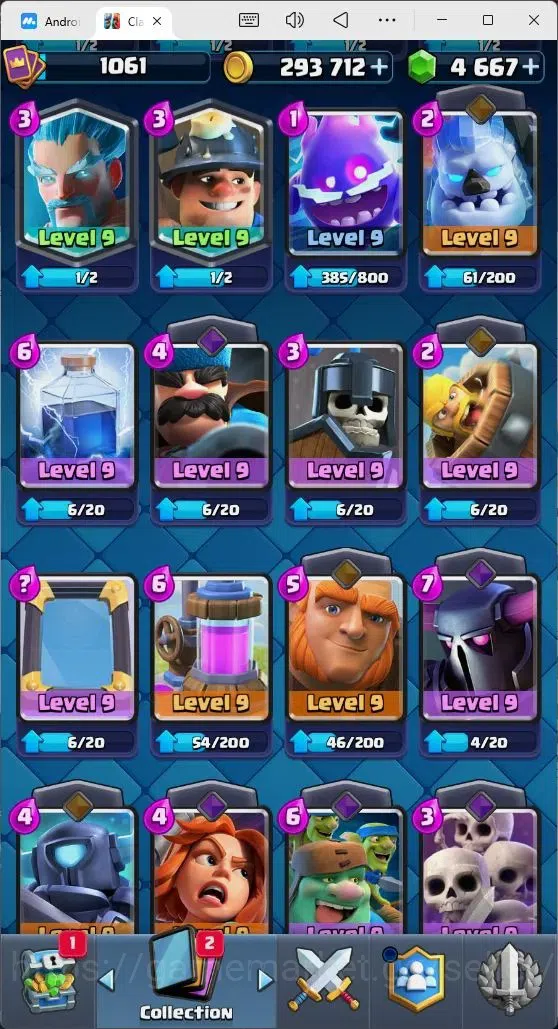 Clash Royale Accounts Mobile |Trophy 7214|4 EVO Cards|1 Hero Card|4667 G image 7