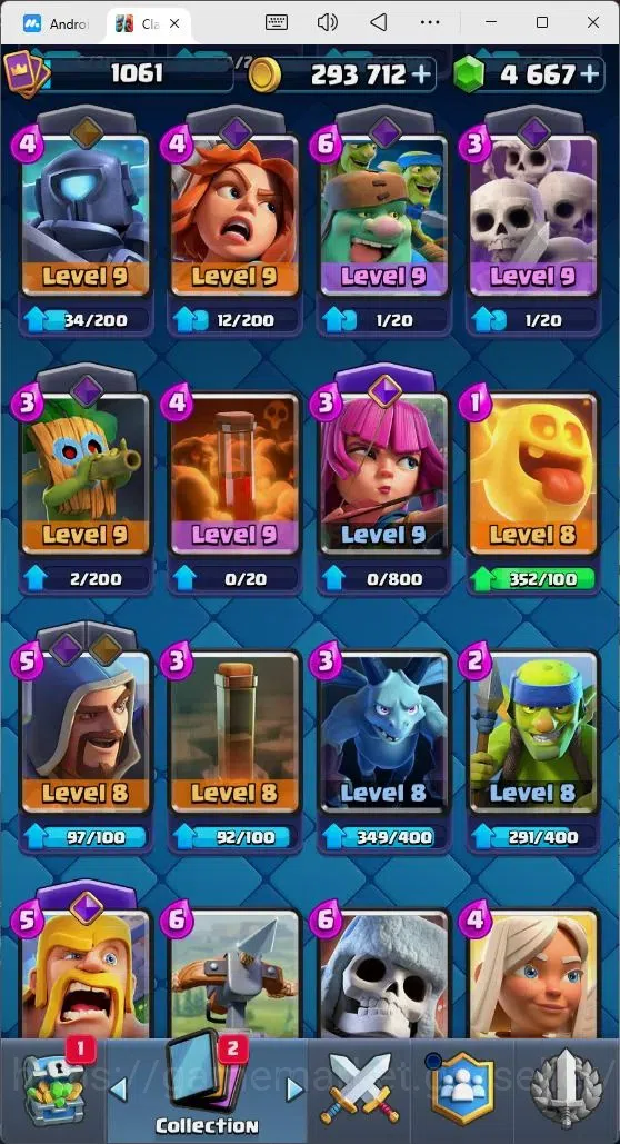 Clash Royale Accounts Mobile |Trophy 7214|4 EVO Cards|1 Hero Card|4667 G image 8