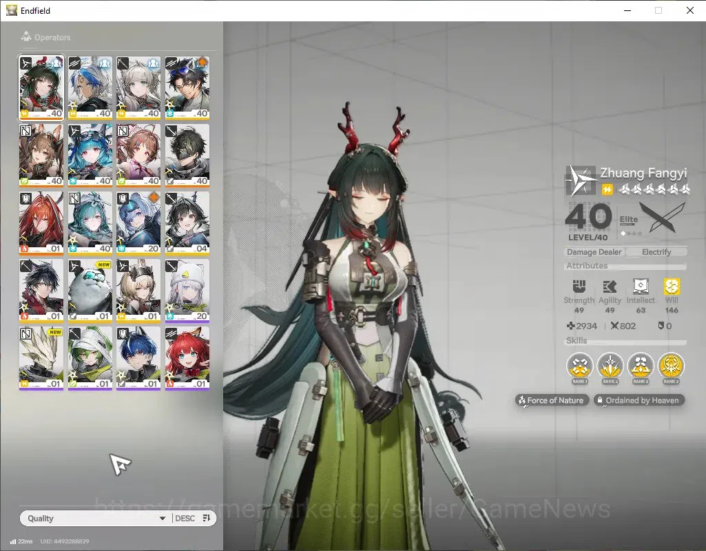 Arknights: Endfield Accounts ASIA|Lv 41|Ars 8k|5 SSR(2 Limit) + 6 (*6 Weapon)|[ image 2