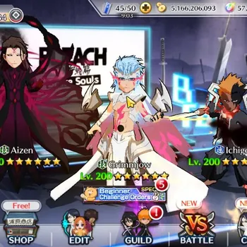 Bleach: Brave Souls Accounts High-End Global|BP 1,2M + 57k Orb|Trio Anniversary 11th (Aizen,Ulquiorra,Grimmjow),TYWB26