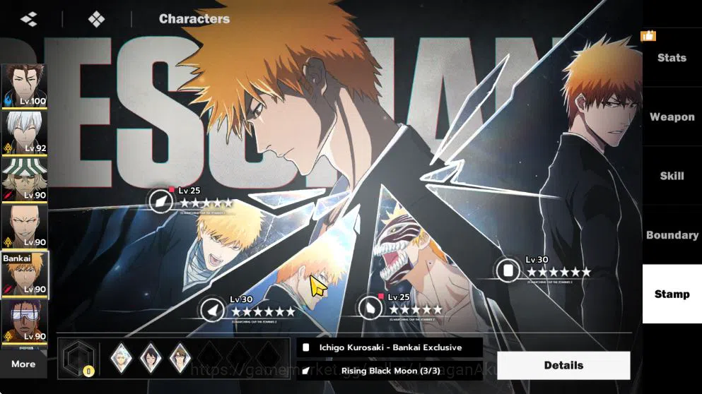 BLEACH: Soul Resonance Accounts NuverseSEA|END Lv70|8 SSR[(Aizen,Ichiban,UraharaB3,Ikkaku,Tosen,Byakuya,Yoru)+Sign,Gin]+12SR 5