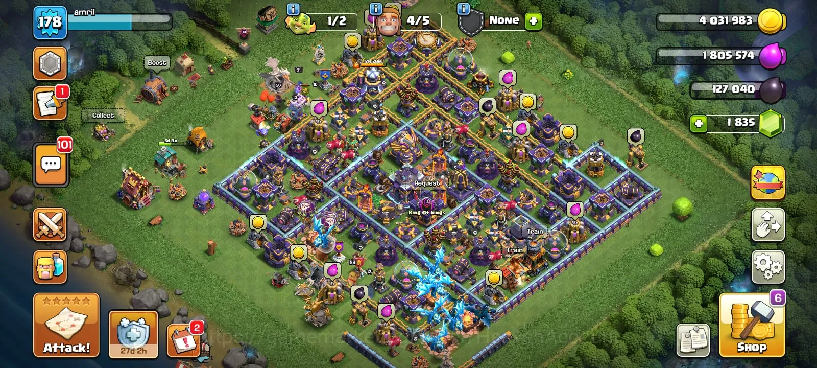 Clash of Clans Accounts High-End th 15 semi maxchanged name freefull equipment epicheroes lvl 1