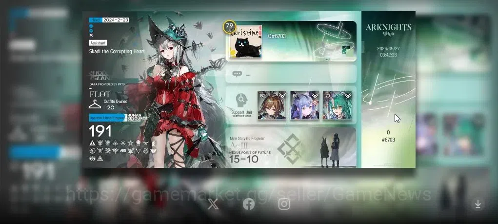 Arknights Accounts Lv 79|191 OP + 20 Skin|7 Limited+Collab AVE|Sakiko image 2