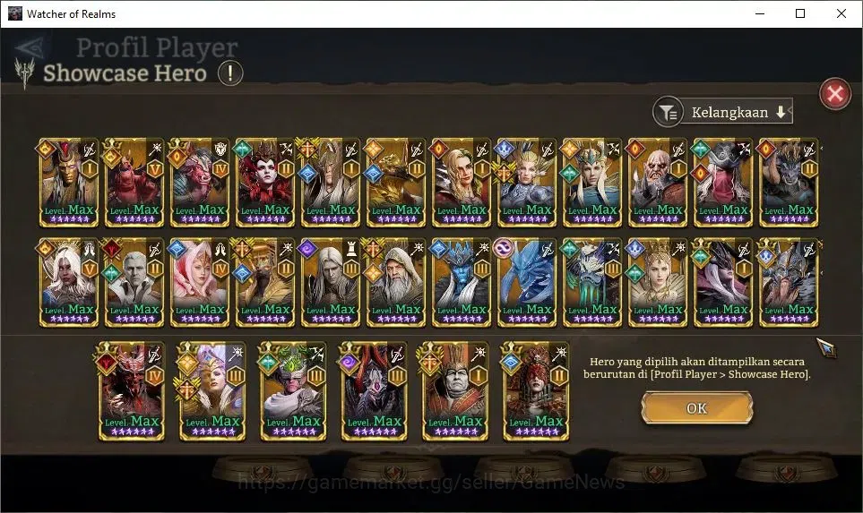 Watcher of Realms Accounts GLOBAL 50x|15M Power|19 Lord[ValderonA4,EzarethA3, image 10