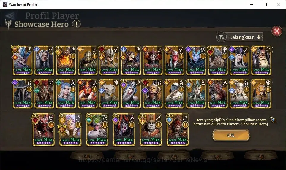 Watcher of Realms Accounts GLOBAL 50x|15M Power|19 Lord[ValderonA4,EzarethA3, image 12