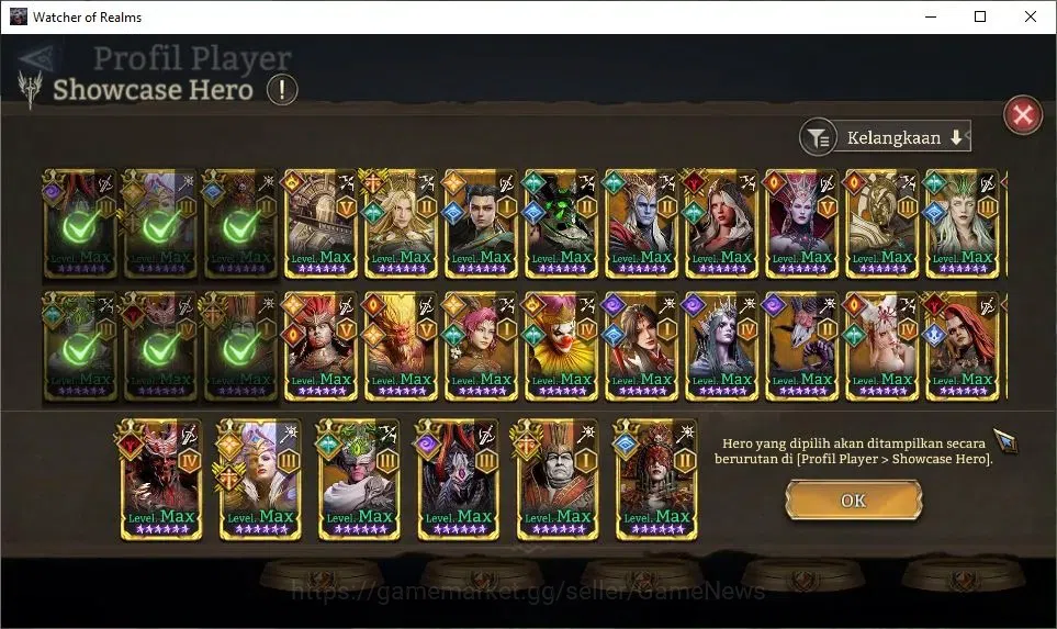 Watcher of Realms Accounts GLOBAL 50x|15M Power|19 Lord[ValderonA4,EzarethA3, image 9