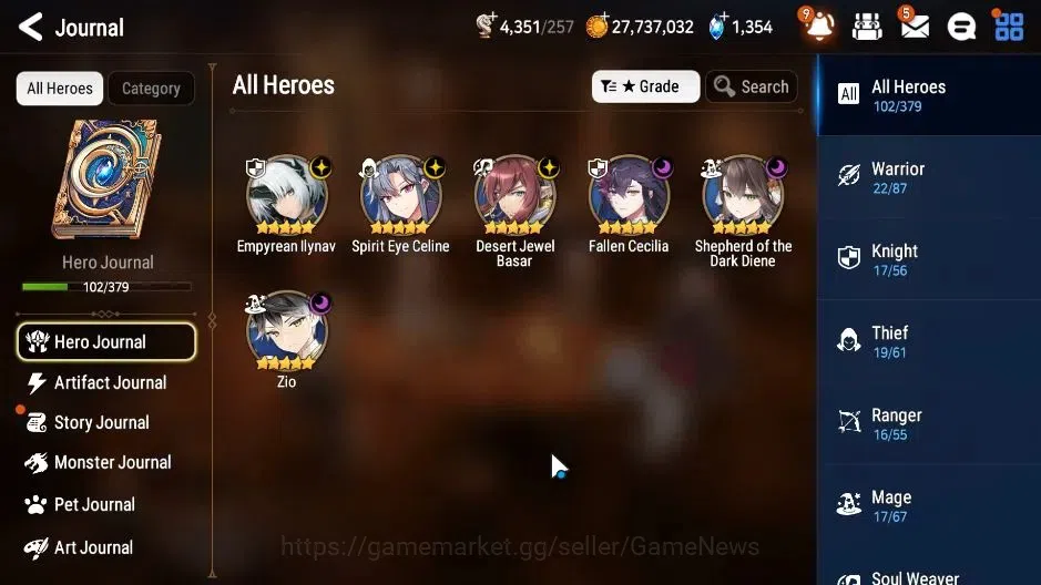 Epic Seven Accounts GLOBAL|UnVerif|6 ML(Dark Diene,Zio,Empyrean Ilyna) image 6