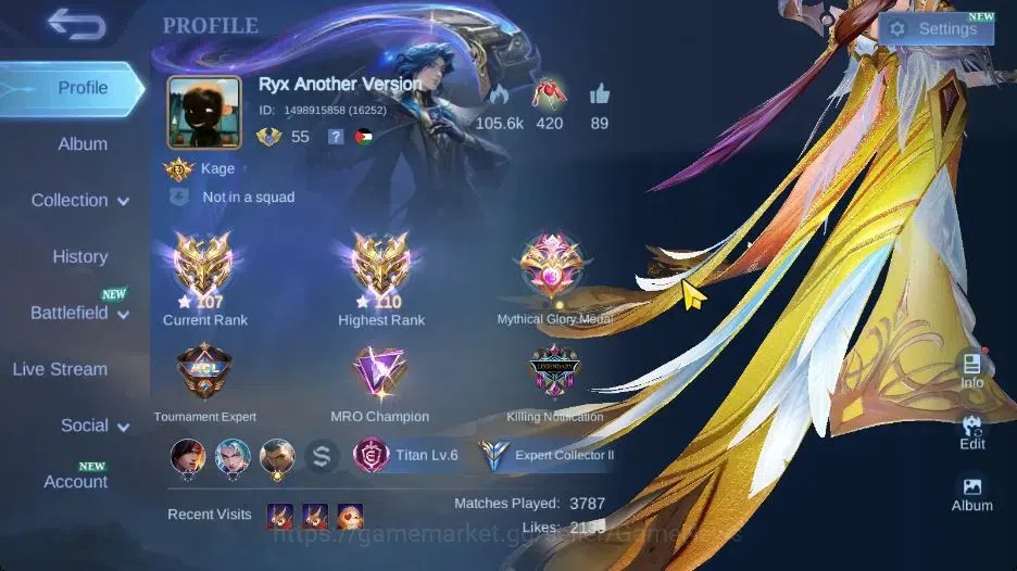 Mobile Legends: Bang Bang Accounts Hero 105|Skin 173|High Immo 110|CC Natalia,Lesley  image 2