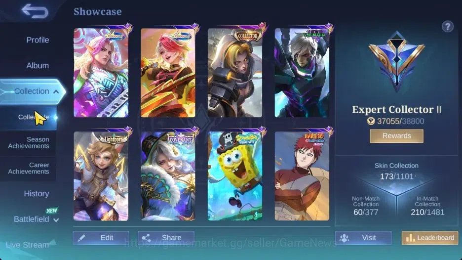 Mobile Legends: Bang Bang Accounts Hero 105|Skin 173|High Immo 110|CC Natalia,Lesley  image 3