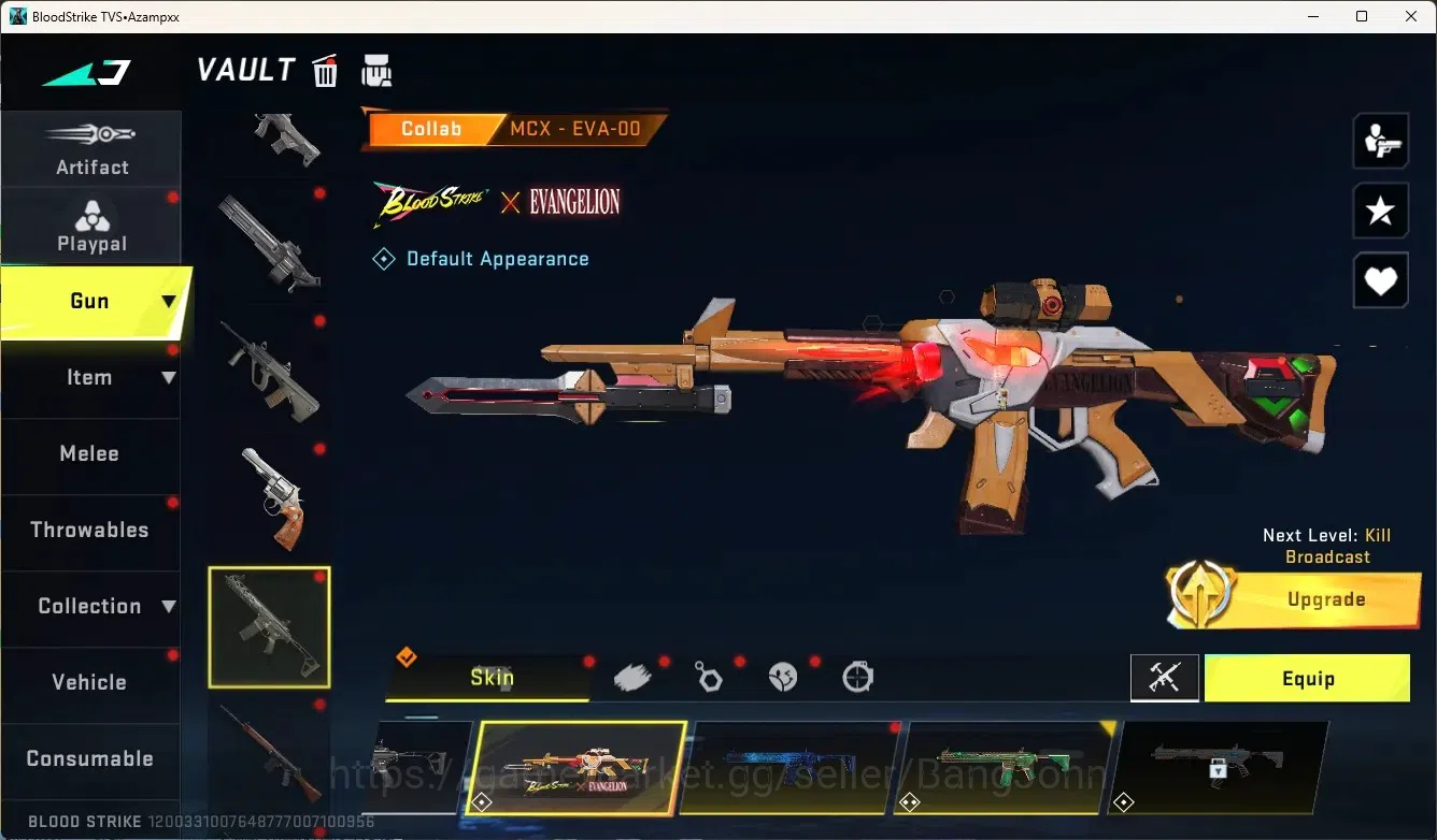 Blood Strike Accounts Collab Skin ASIA|Limited ButteflyKnife|4 Collab Gun[7DS&EVA]|4 Limited Gun|3 Ultra Gun|9 Legendary 14