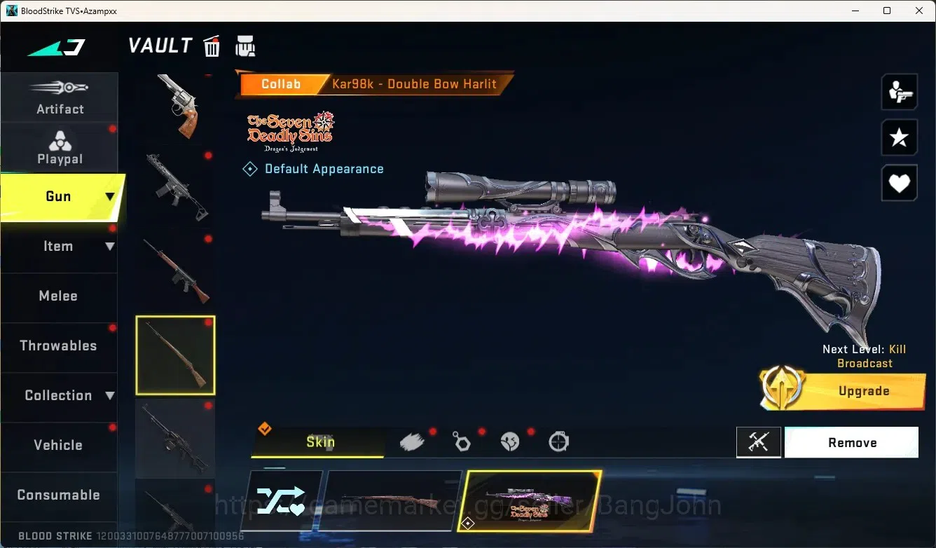 Blood Strike Accounts Collab Skin ASIA|Limited ButteflyKnife|4 Collab Gun[7DS&EVA]|4 Limited Gun|3 Ultra Gun|9 Legendary 16
