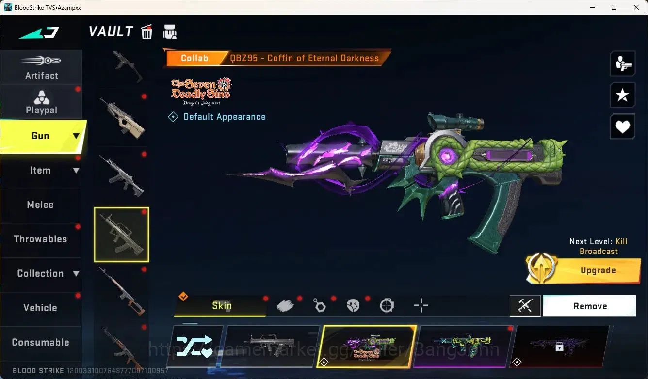 Blood Strike Accounts Collab Skin ASIA|Limited ButteflyKnife|4 Collab Gun[7DS&EVA]|4 Limited Gun|3 Ultra Gun|9 Legendary 18