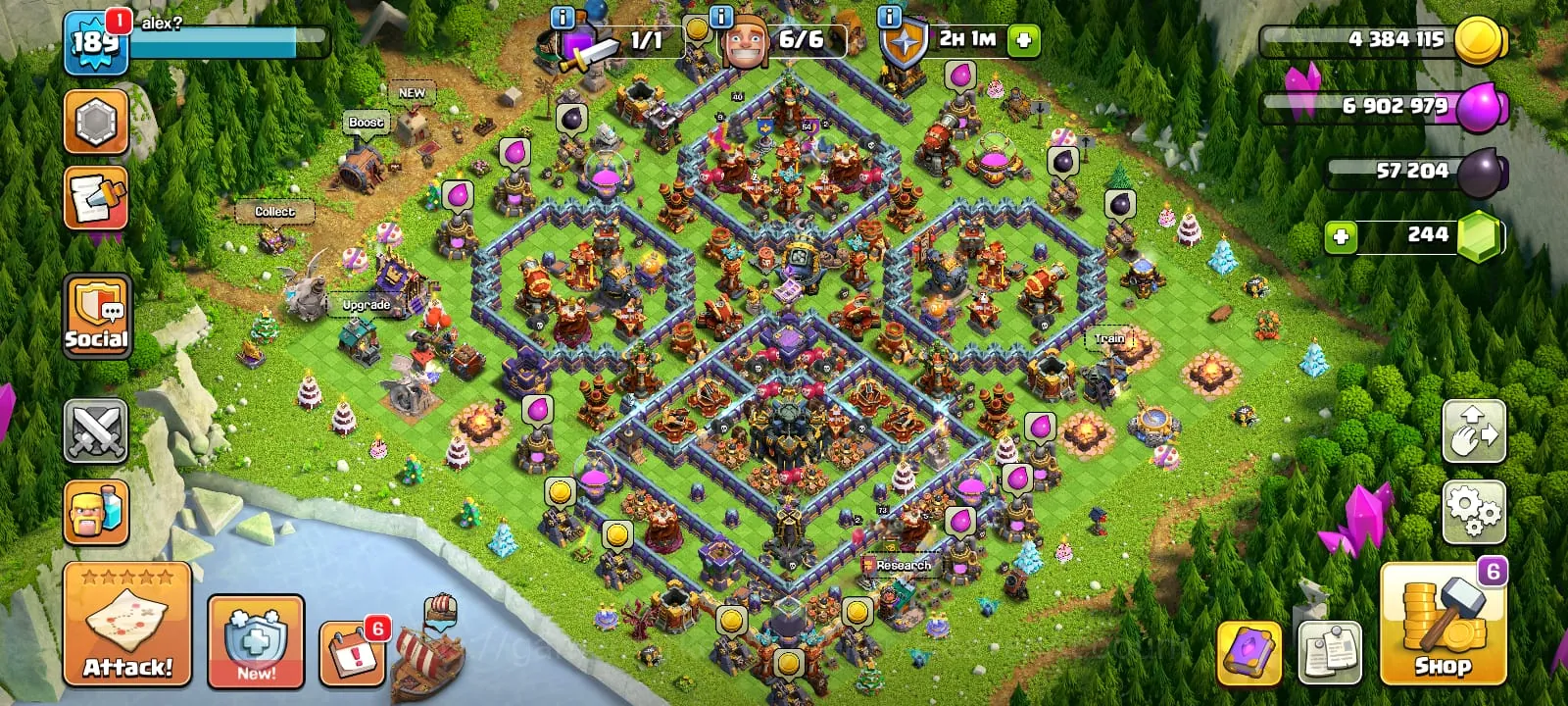 Clash of Clans Accounts High-End th 17 good looking unlock-all-troopsheroes lvl 73-90-41-54-40-4gems-244exp-189instan 1