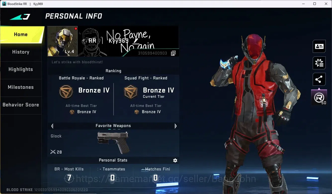 Blood Strike Accounts ASIA |Ultra Melee Talon Knife - Sanctum|1 Name-Cha image 1