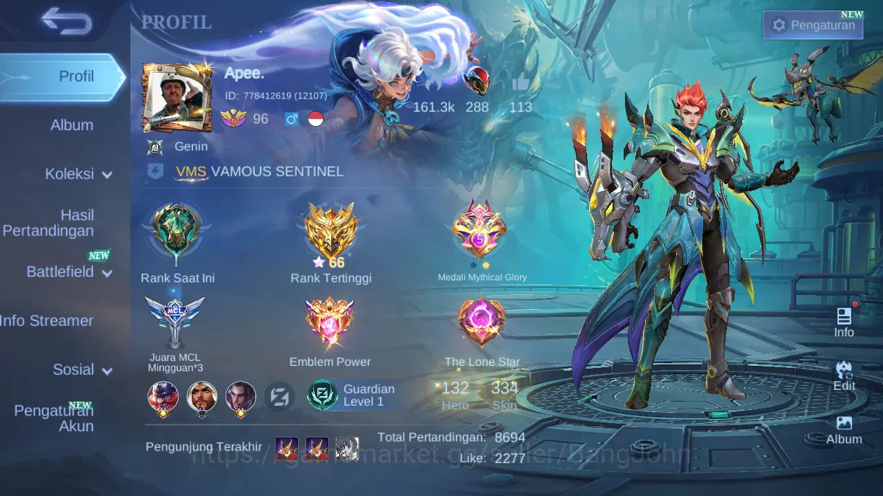 Mobile Legends: Bang Bang Accounts GLOBAL Hero 132 Skin 334 Prime Beatrix|Luckybox Cl image 18
