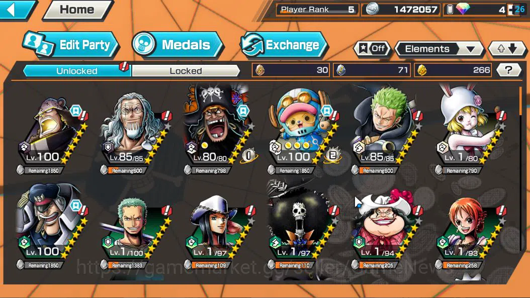 One Piece Bounty Rush Accounts Global|7 EX|4Eemperor Teach,5Elder Saturn,FilmZ Ze image 4
