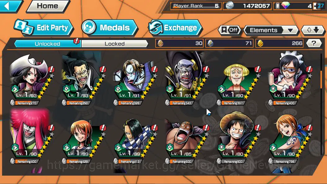 One Piece Bounty Rush Accounts Global|7 EX|4Eemperor Teach,5Elder Saturn,FilmZ Ze image 5