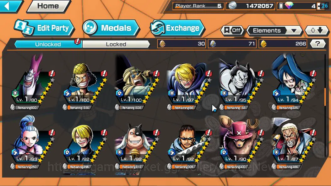 One Piece Bounty Rush Accounts Global|7 EX|4Eemperor Teach,5Elder Saturn,FilmZ Ze image 6