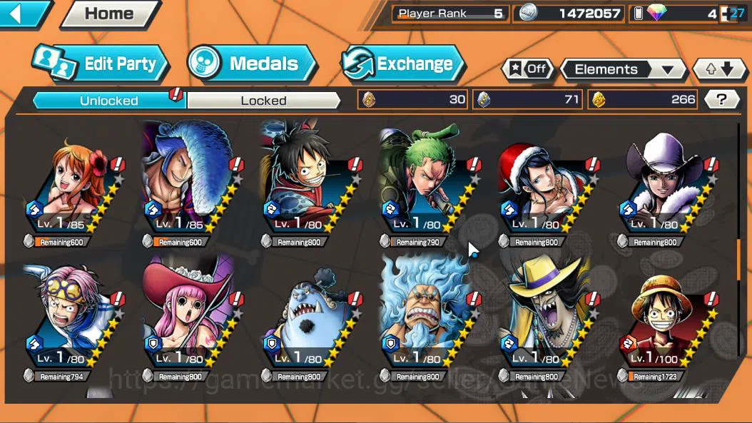 One Piece Bounty Rush Accounts Global|7 EX|4Eemperor Teach,5Elder Saturn,FilmZ Ze image 7