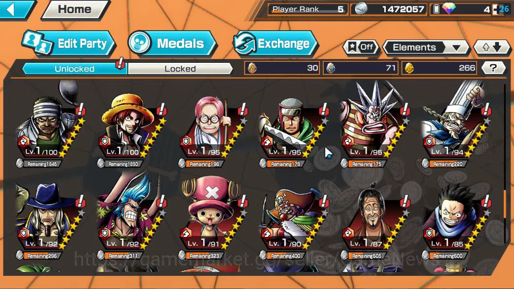 One Piece Bounty Rush Accounts Global|7 EX|4Eemperor Teach,5Elder Saturn,FilmZ Ze image 8