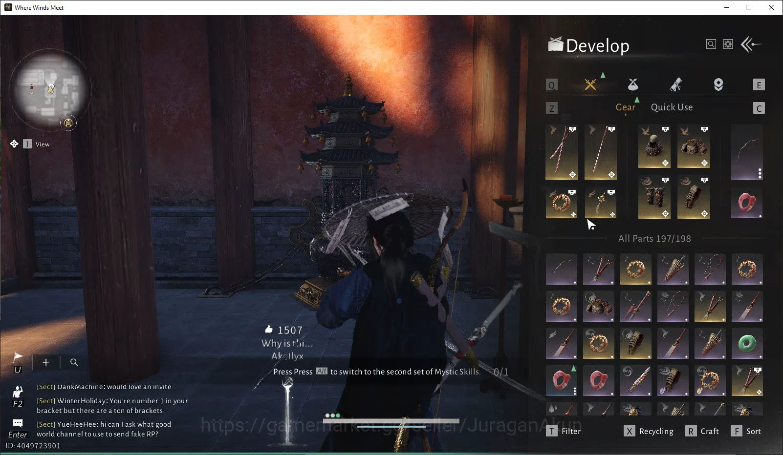 Where Winds Meet Accounts GLOBAL|Lv 80|GS 20k|Panacea Fan,Nameless Sword,Str image 9