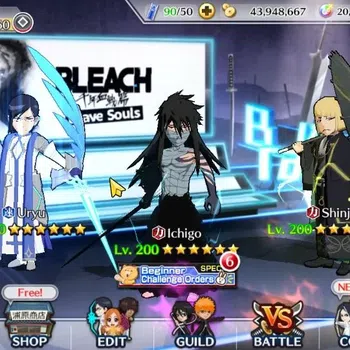 Bleach: Brave Souls Starter [GLOBAL]20K Orbs+Fresh All Story|Shinji Parasol,Ri image 1