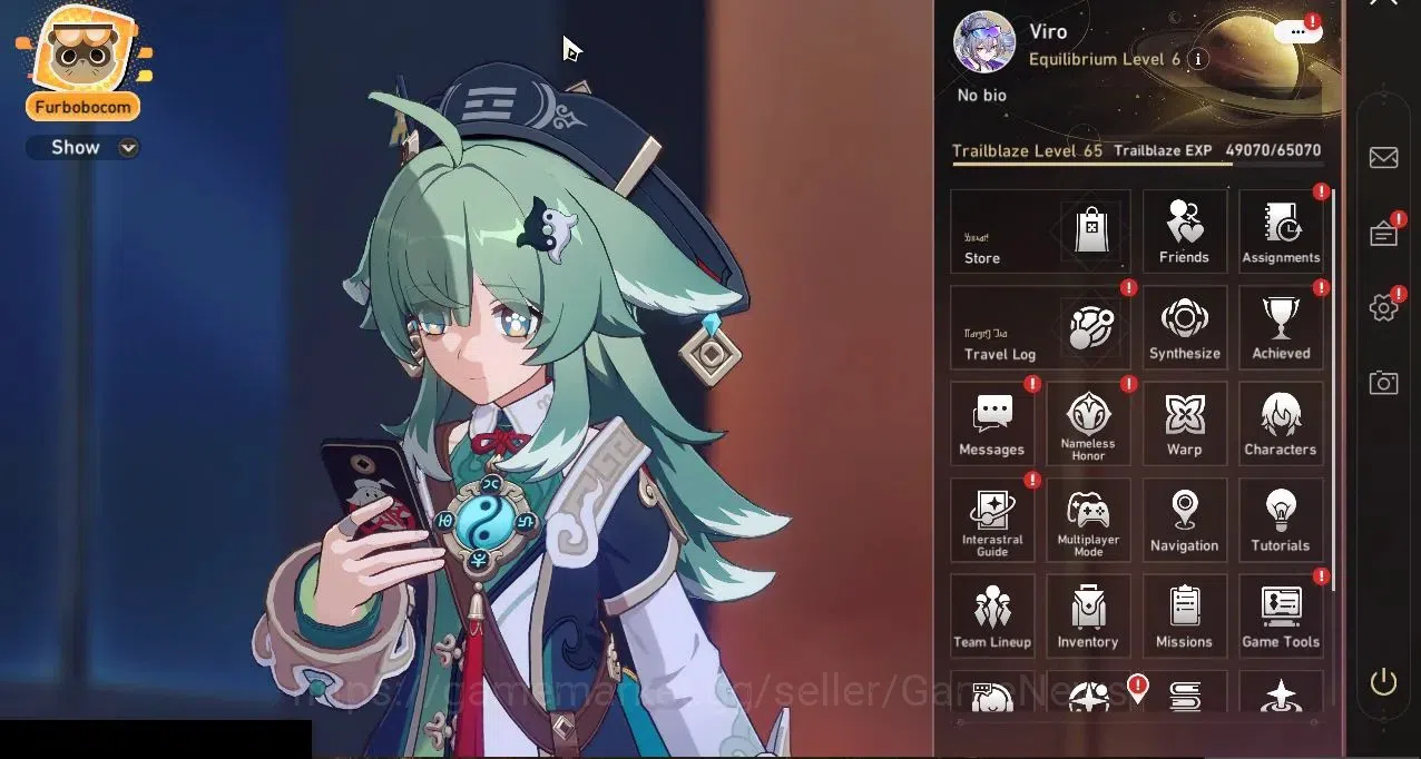 Honkai Star Rail Accounts Asia|TL 65|10 Limited|2 PremTeam|(Evanescia E2,SW image 1