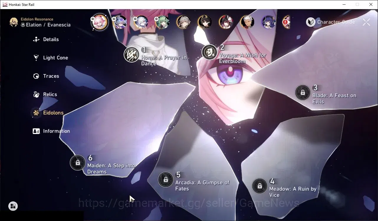 Honkai Star Rail Accounts Asia|TL 65|10 Limited|2 PremTeam|(Evanescia E2,SW image 5
