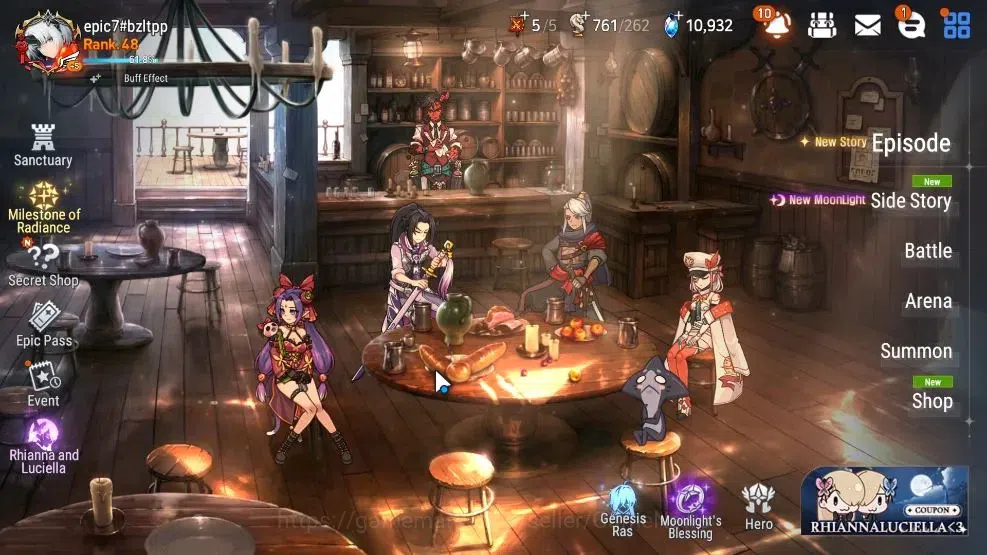 Epic Seven Accounts GLOBAL Unverif|NewEra|5 ML(Rhiana&Luciela,E Ilynav image 1