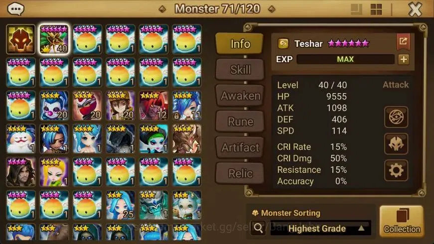 Summoners War: Sky Arena Accounts GLOBAL | NB 5 TESHAR,Starter Gacha 115 12Y+160 11Y image 2