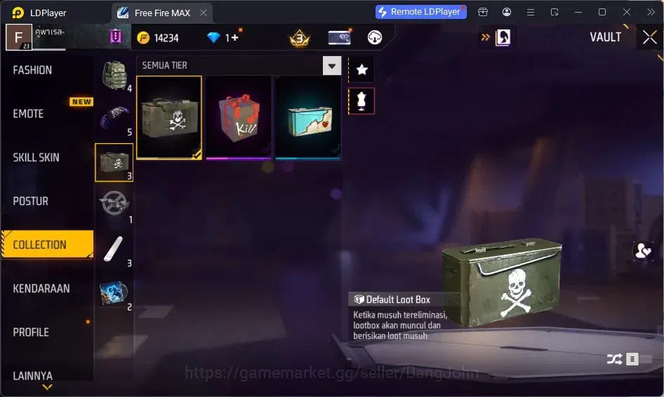 Free Fire Accounts Indonesia | Vault 15| SG Lumut | Tas Kepala Macan  image 10