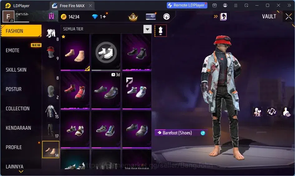 Free Fire Accounts Indonesia | Vault 15| SG Lumut | Tas Kepala Macan  image 14