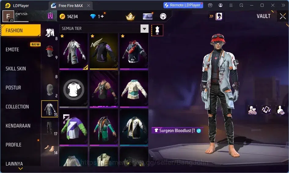 Free Fire Accounts Indonesia | Vault 15| SG Lumut | Tas Kepala Macan  image 16