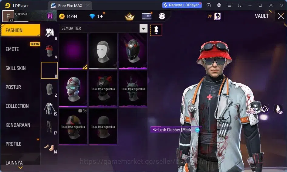 Free Fire Accounts Indonesia | Vault 15| SG Lumut | Tas Kepala Macan  image 18
