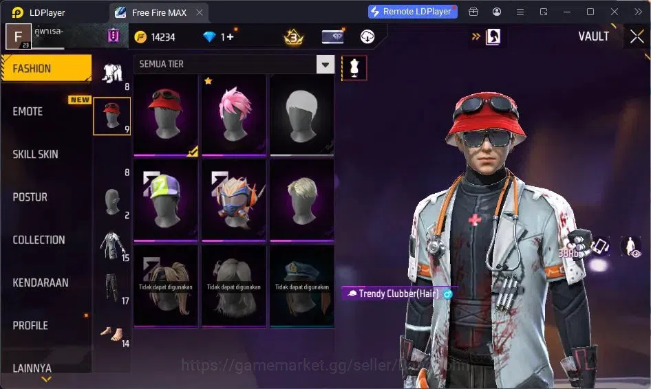 Free Fire Accounts Indonesia | Vault 15| SG Lumut | Tas Kepala Macan  image 19