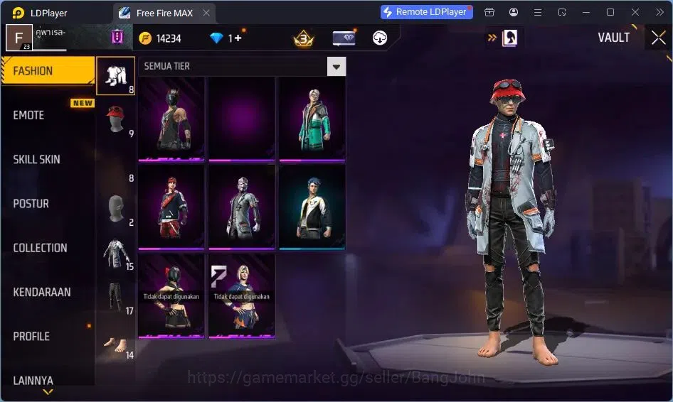 Free Fire Accounts Indonesia | Vault 15| SG Lumut | Tas Kepala Macan  image 20