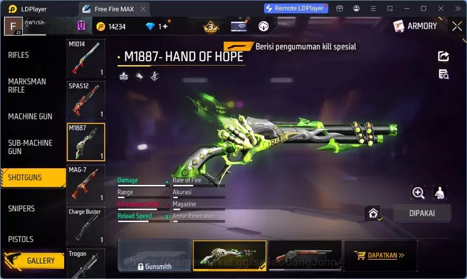 Free Fire Accounts Indonesia | Vault 15| SG Lumut | Tas Kepala Macan  image 5