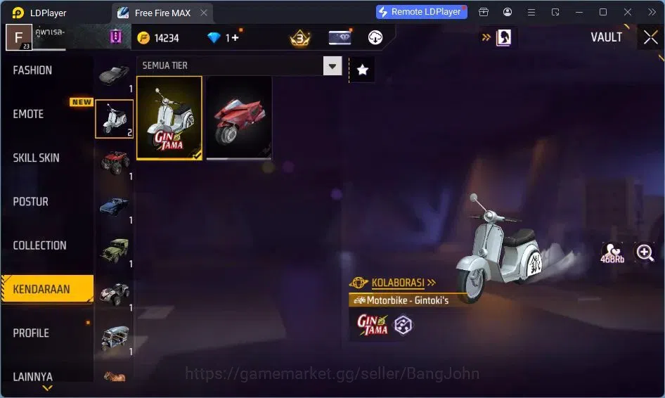 Free Fire Accounts Indonesia | Vault 15| SG Lumut | Tas Kepala Macan  image 7